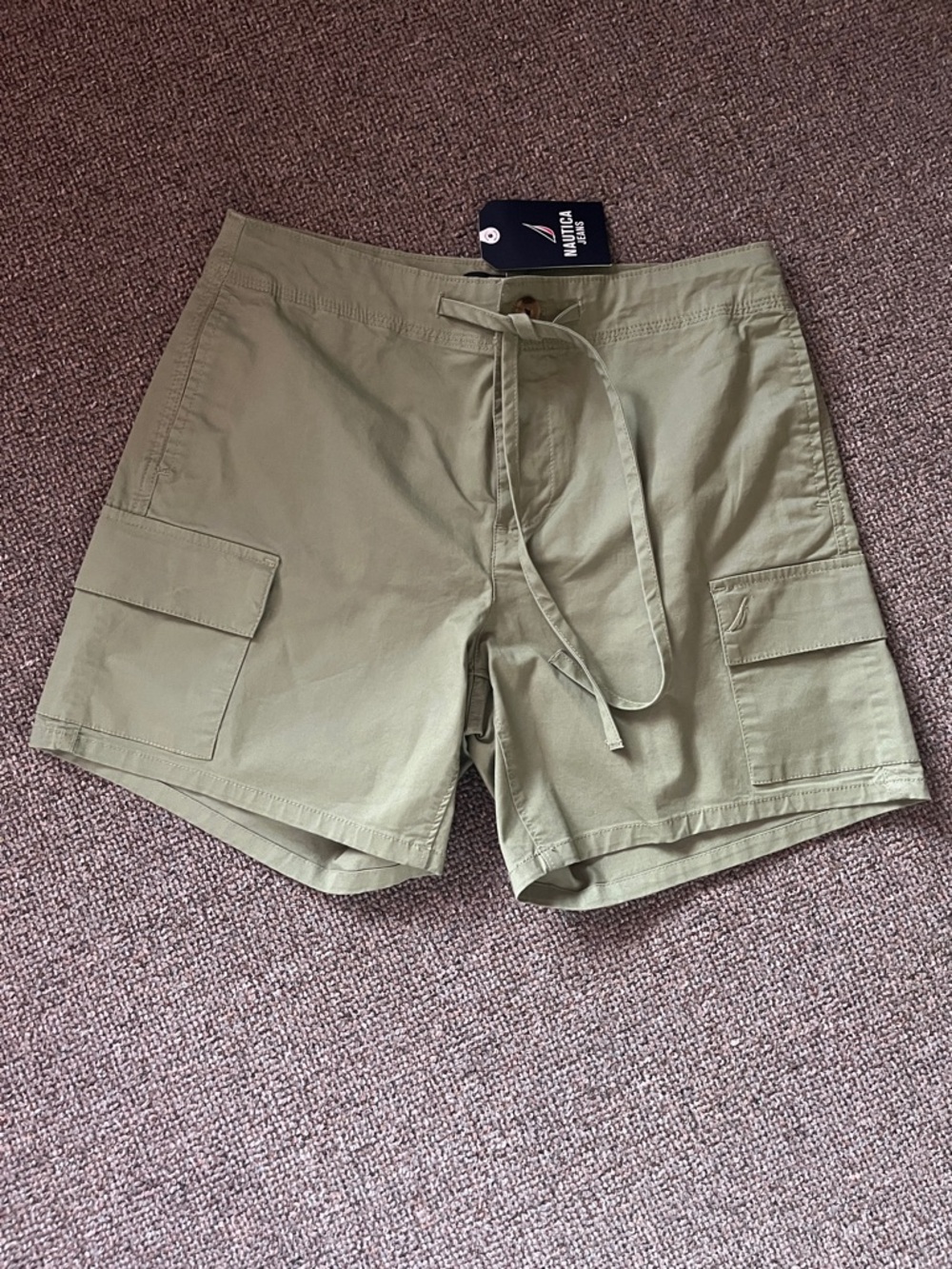 Nautica Olive Utility Cargo Shorts
